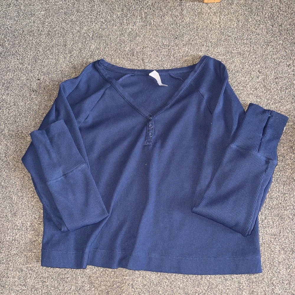 Zella Navy Long Sleeve Tee